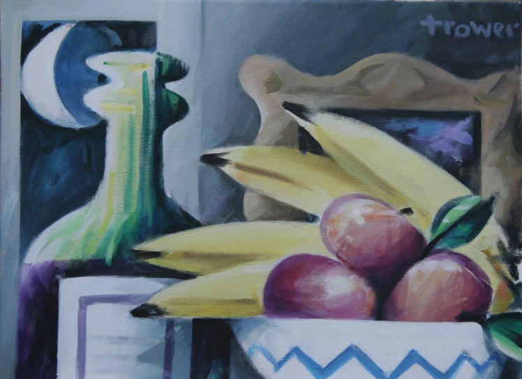 Still Life with Crescent Moon by Barry Trower.