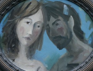 Nymph and Satyr by Barry Trower (1996).