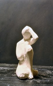 Crouching Figure, Plaster of Paris by Barry Trower (1986).